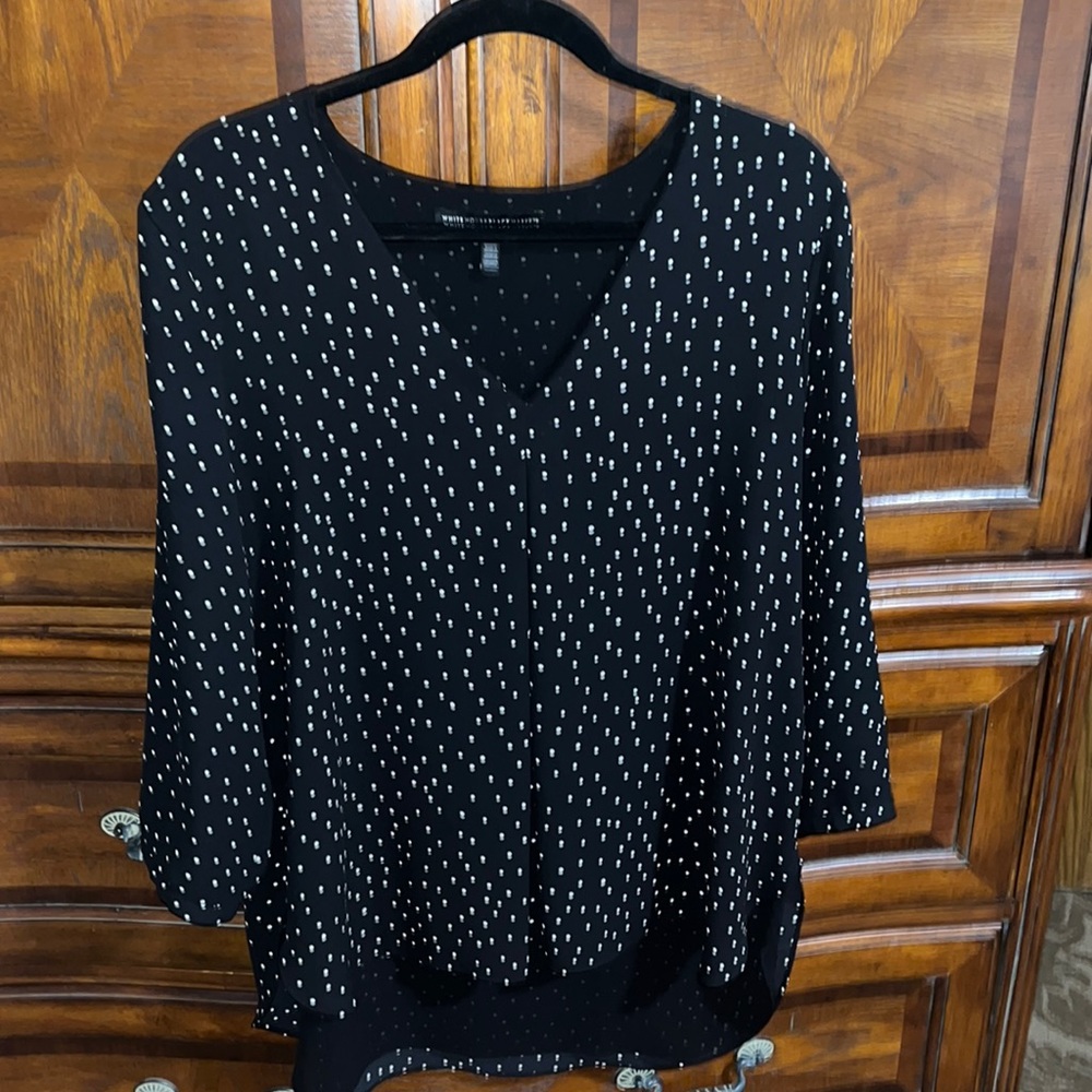 White House Black Market V-neck blouse.